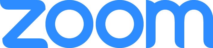 zoom Logo in blau