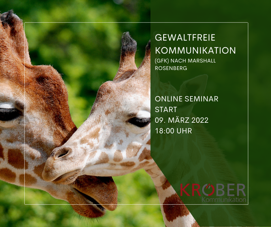 Titelbild zum Seminar: Gewaltfreien Kommunikation. Zwei Giraffen sind auf dem Bild zu sehen.